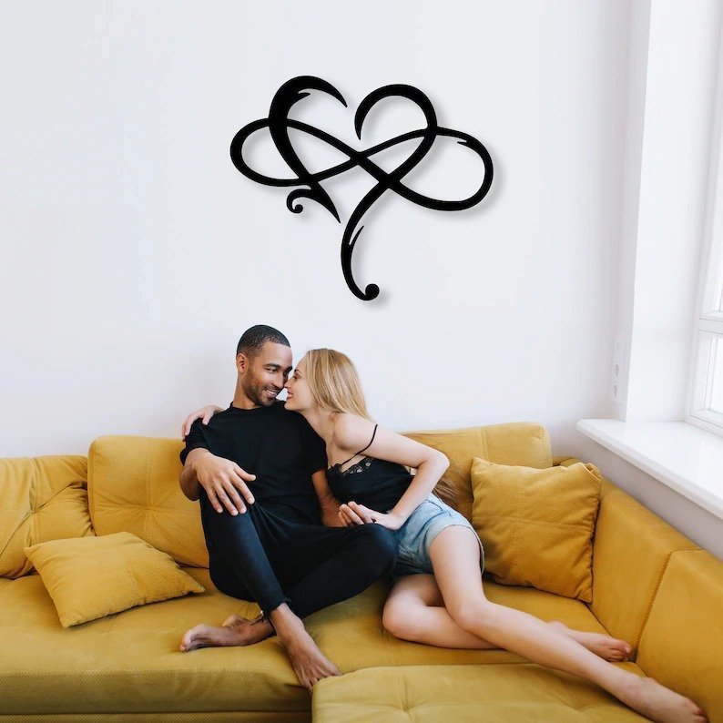 (image for) 🔥SUMMER HOT SALE - 49% OFF🔥Infinity heart - Steel wall decor Metal Wall art-Buy 2 free shipping🔥