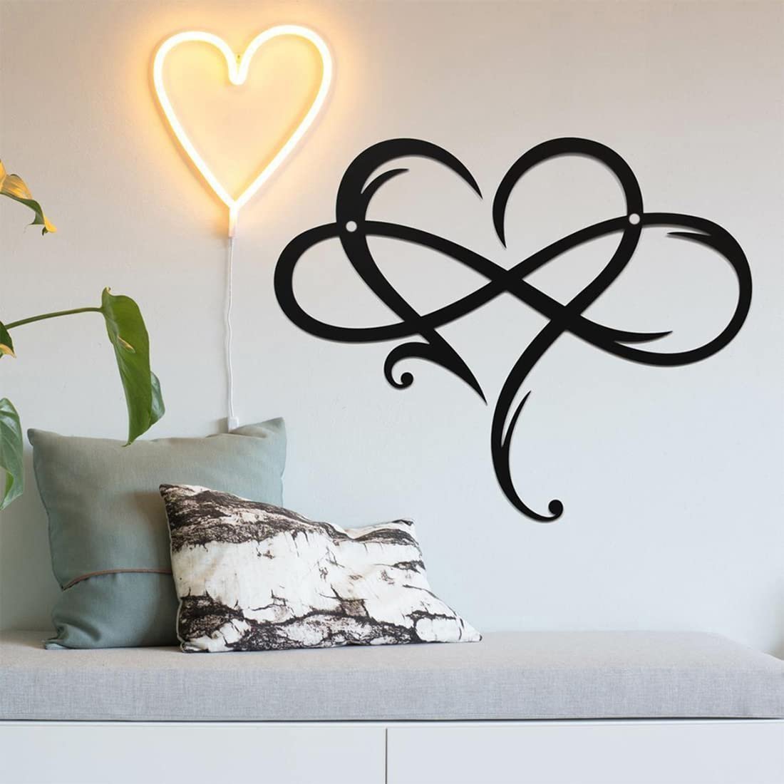 (image for) 🔥SUMMER HOT SALE - 49% OFF🔥Infinity heart - Steel wall decor Metal Wall art-Buy 2 free shipping🔥