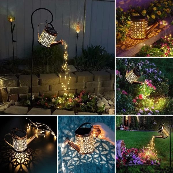 (image for) 🔥SUMMER HOT SALE - 49% OFF🔥Solar Waterfall Lights Outdoor Garden Decor Yard Romantic Atmosphere