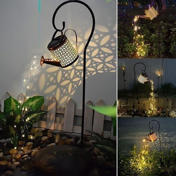 (image for) 🔥SUMMER HOT SALE - 49% OFF🔥Solar Waterfall Lights Outdoor Garden Decor Yard Romantic Atmosphere