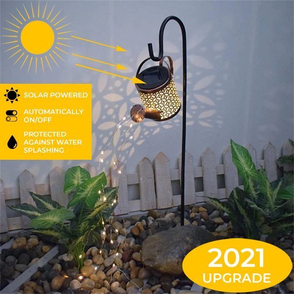 (image for) 🔥SUMMER HOT SALE - 49% OFF🔥Solar Waterfall Lights Outdoor Garden Decor Yard Romantic Atmosphere