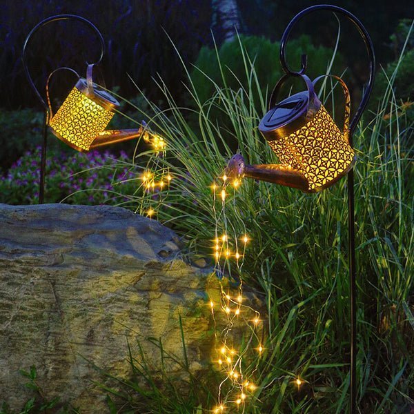 (image for) 🔥SUMMER HOT SALE - 49% OFF🔥Solar Waterfall Lights Outdoor Garden Decor Yard Romantic Atmosphere