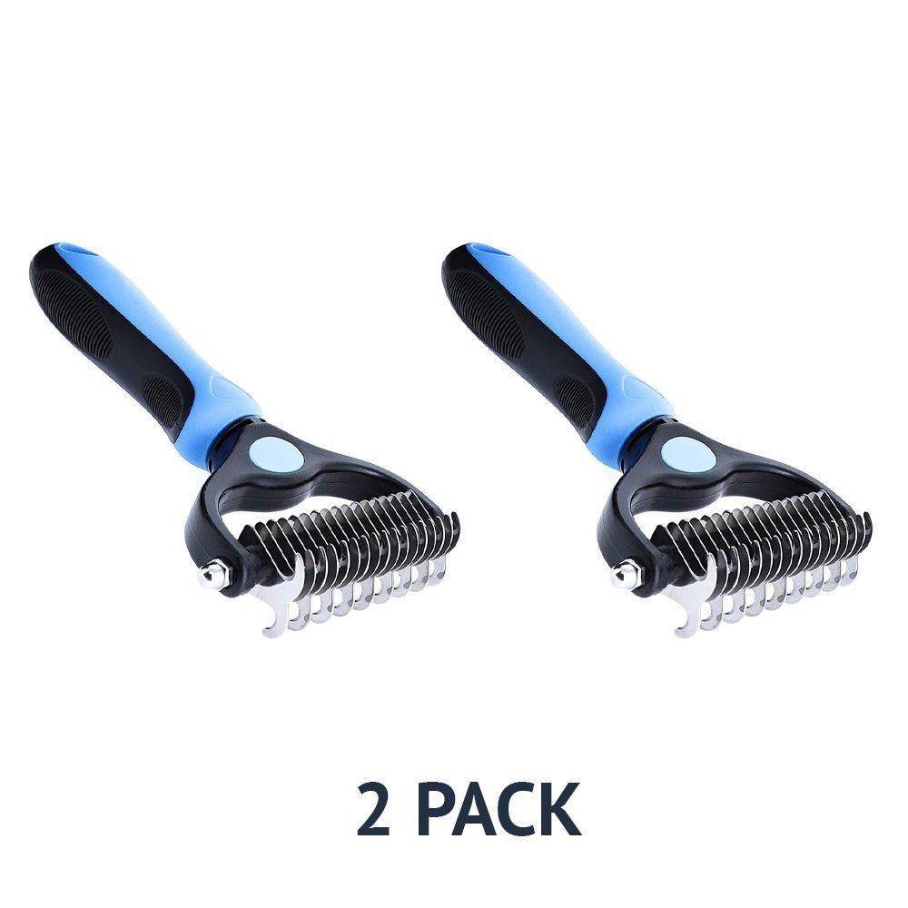 (image for) 🔥Buy 3 Free Shipping🔥Pet Grooming Brush - Double Sided Shedding And Dematting Undercoat Rake Comb