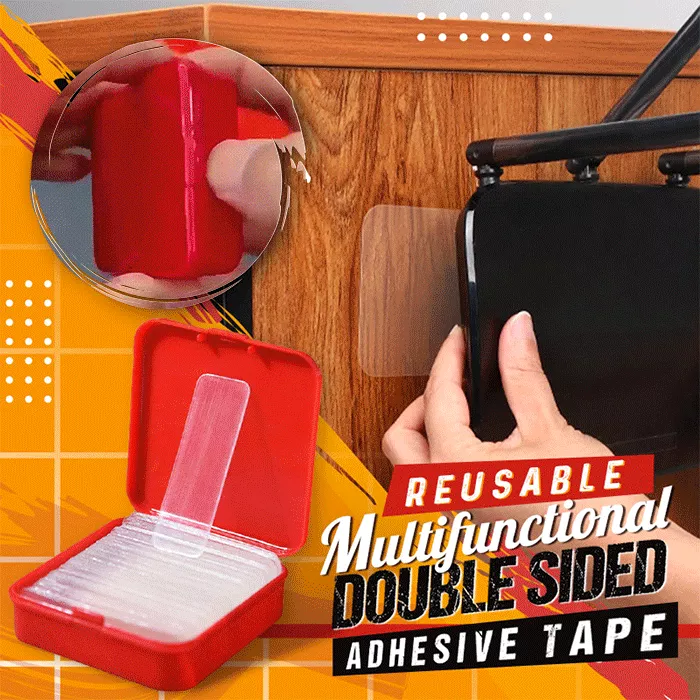 (image for) 🔥(Hot Sale - 40% OFF) Reusable Multifunctional Double Sided Adhesive Tape(60 PCS) 🔥Buy 2 Get 1 Free ( 180 PCS )
