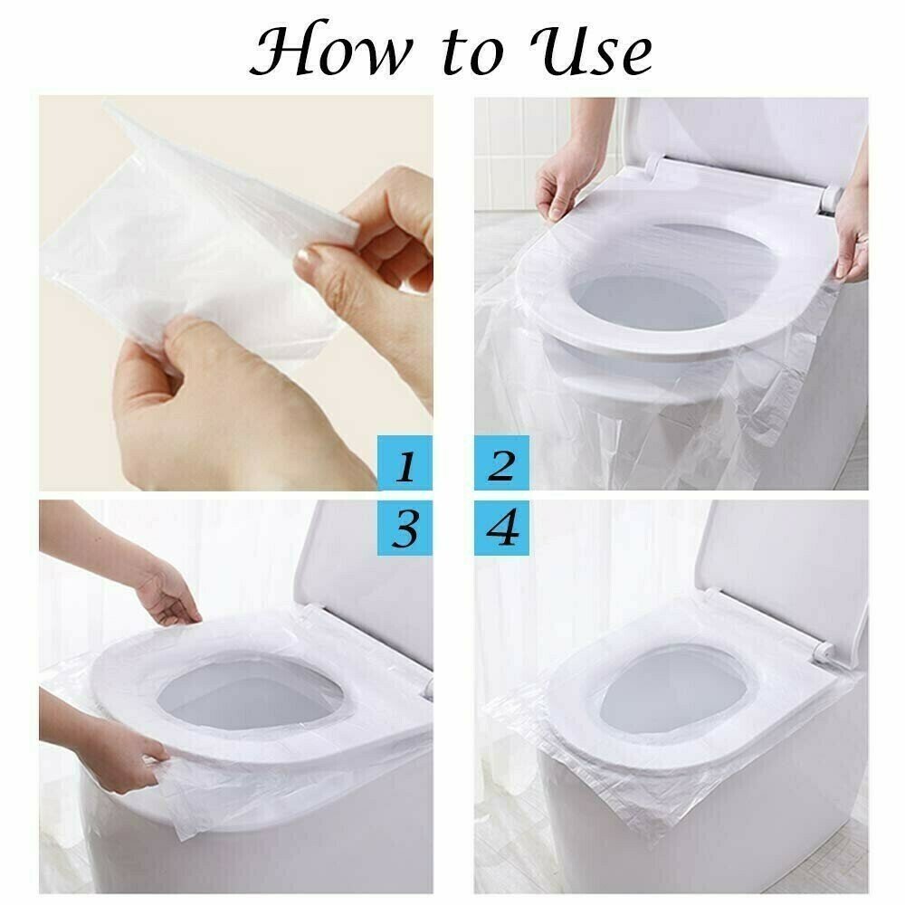 (image for) 🔥Buy 2 Free Shipping🔥Biodegradable Disposable Plastic Toilet Seat Cover