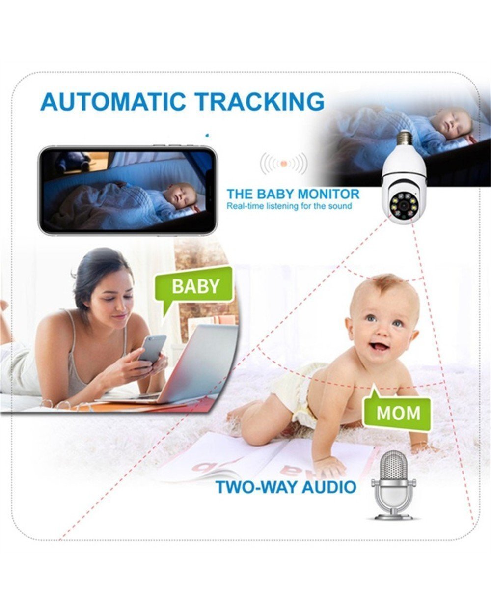 (image for) 🔥SUMMER HOT SALE - 49% OFF🔥Wireless Wifi Light Bulb Camera Security Camera