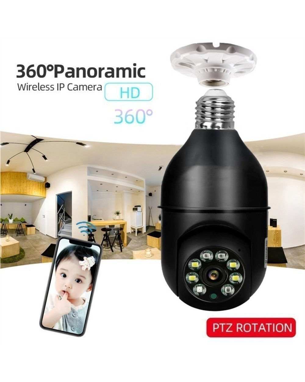 (image for) 🔥SUMMER HOT SALE - 49% OFF🔥Wireless Wifi Light Bulb Camera Security Camera