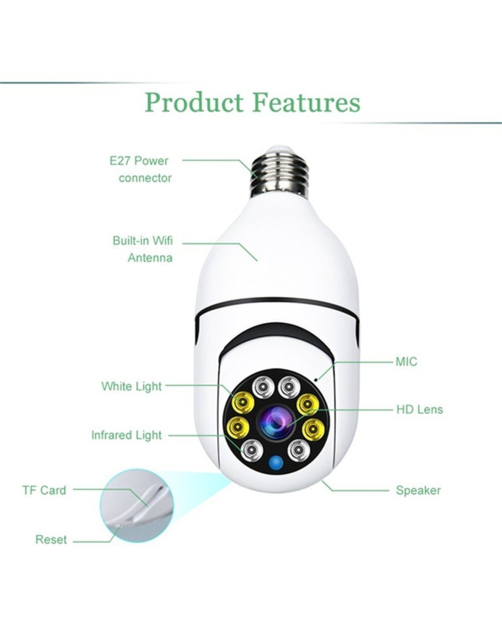(image for) 🔥SUMMER HOT SALE - 49% OFF🔥Wireless Wifi Light Bulb Camera Security Camera
