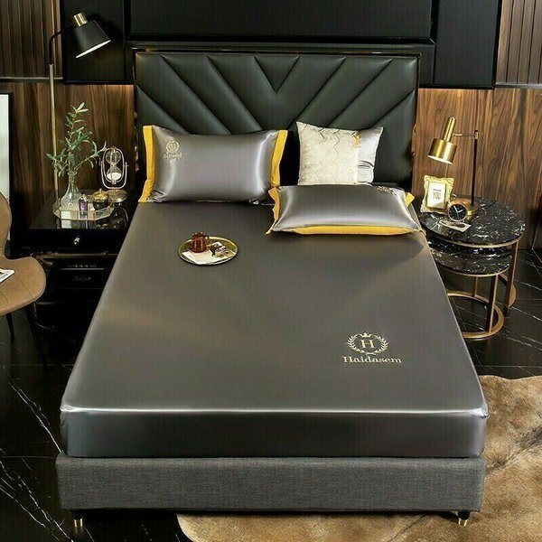 (image for) 🎁Summer Promotion-Free Pillowcase & 49% OFF🎁-Ice Silk Bed Sheet-Buy 2 free shipping🔥