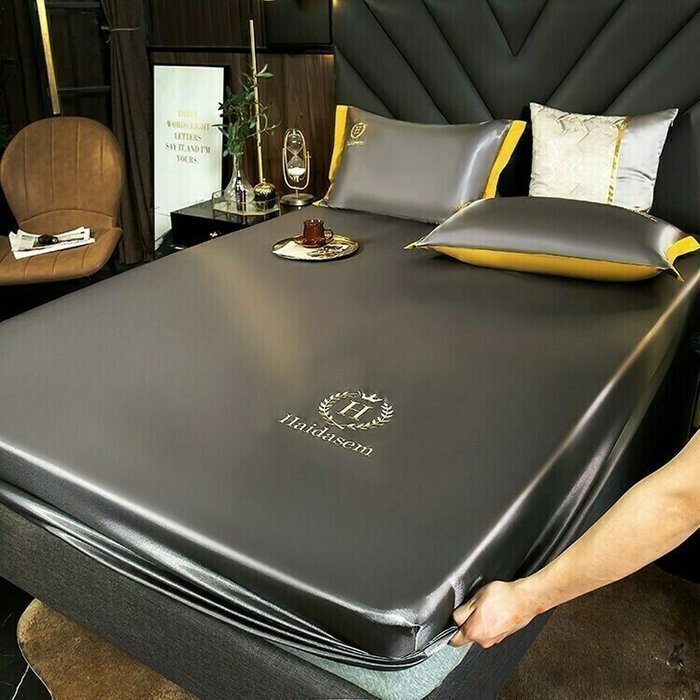 (image for) 🎁Summer Promotion-Free Pillowcase & 49% OFF🎁-Ice Silk Bed Sheet-Buy 2 free shipping🔥
