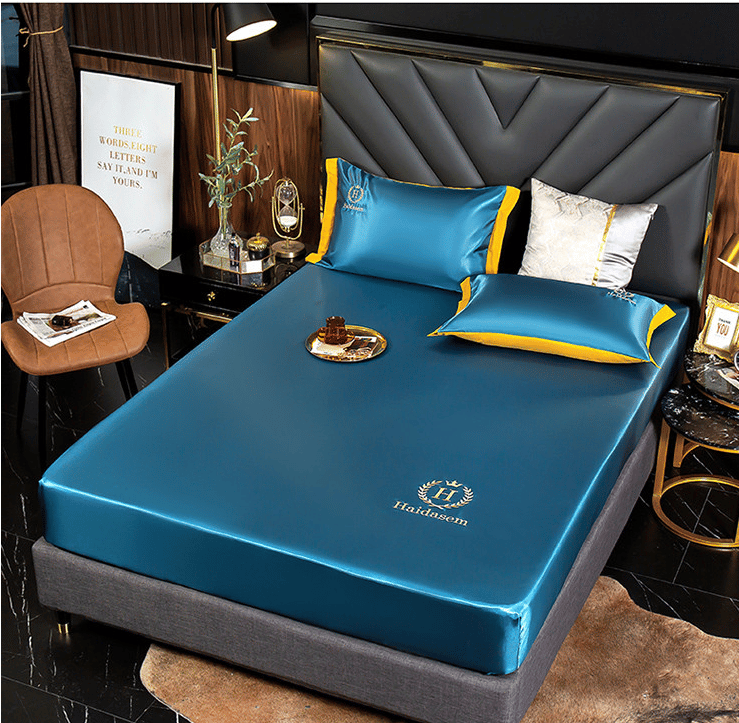 (image for) 🎁Summer Promotion-Free Pillowcase & 49% OFF🎁-Ice Silk Bed Sheet-Buy 2 free shipping🔥