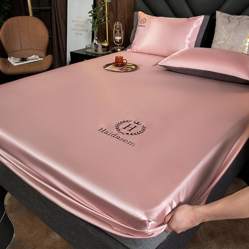 (image for) 🎁Summer Promotion-Free Pillowcase & 49% OFF🎁-Ice Silk Bed Sheet-Buy 2 free shipping🔥