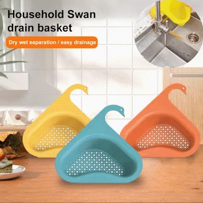 (image for) 🔥SUMMER HOT SALE - 49% OFF🔥 Kitchen Sink Drain Basket Swan Drain Rack