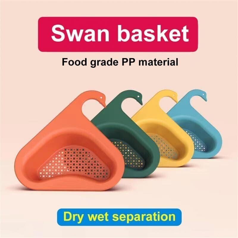 (image for) 🔥SUMMER HOT SALE - 49% OFF🔥 Kitchen Sink Drain Basket Swan Drain Rack