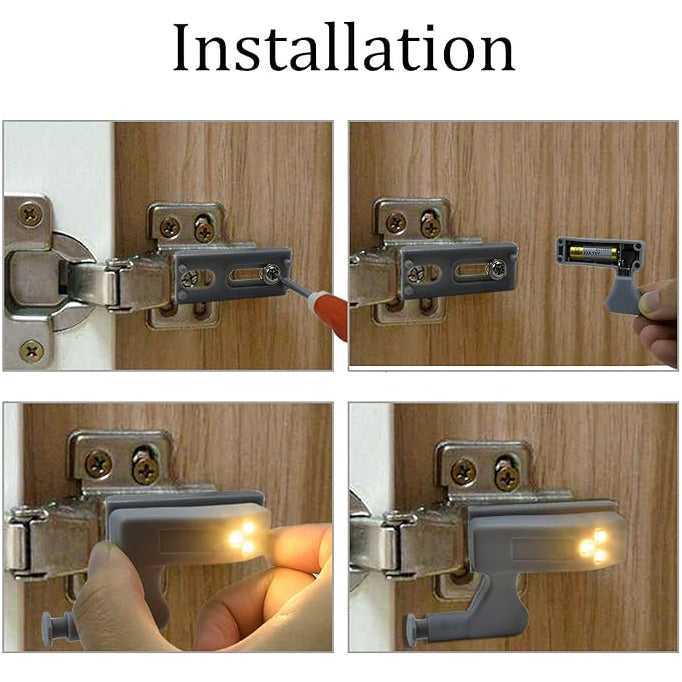 (image for) 🔥Factory Clearance Sale With 50% Off🔥LED Hinge Light Wardrobe Door Smart Touch Cabinet Lighting