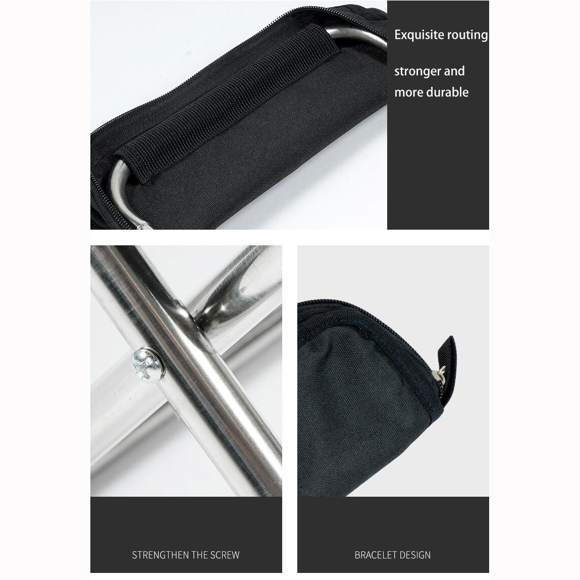 (image for) 💥Factory Clearance Sale, Return Funds💥 Outdoor Handbag Folding Stool Portable Stainless Steel Camping Fishing Chair