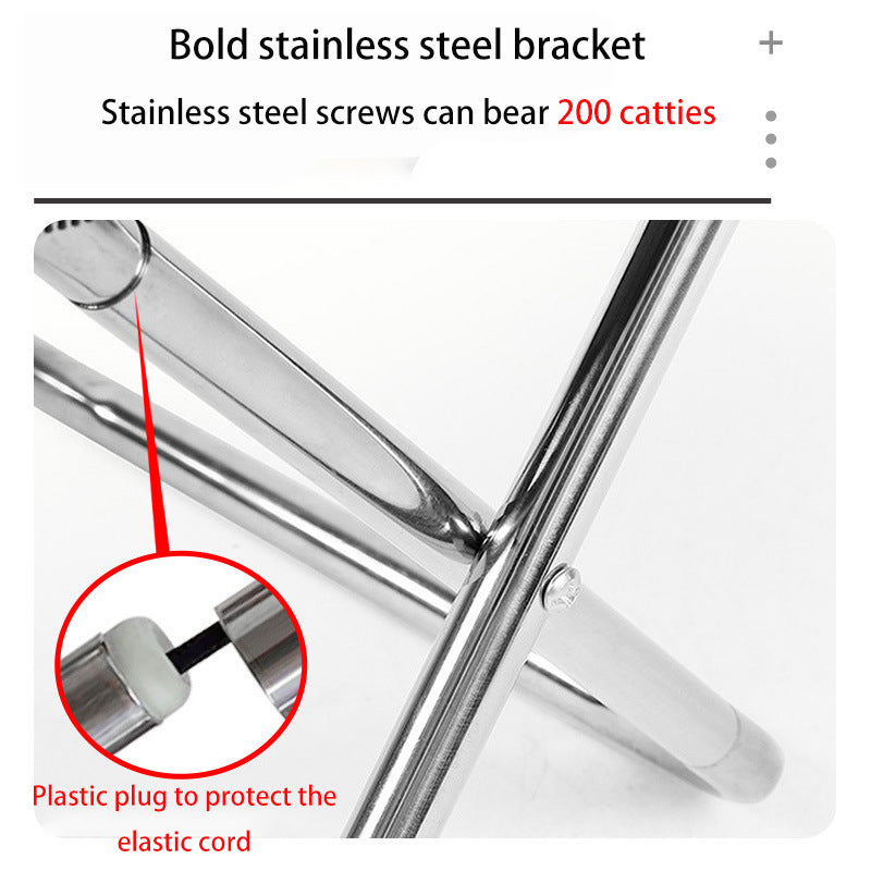 (image for) 💥Factory Clearance Sale, Return Funds💥 Outdoor Handbag Folding Stool Portable Stainless Steel Camping Fishing Chair