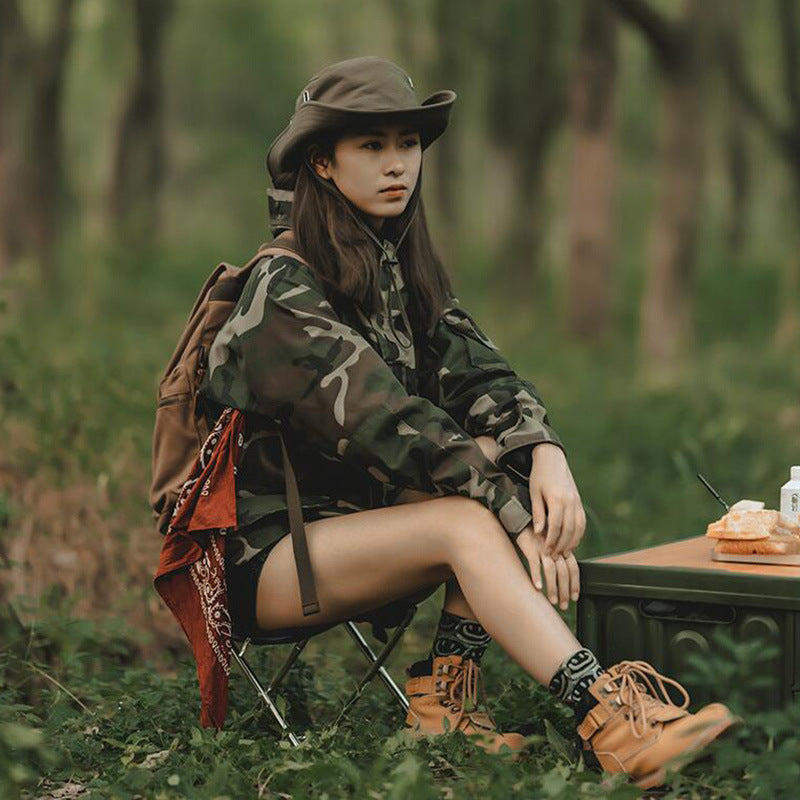 (image for) 💥Factory Clearance Sale, Return Funds💥 Outdoor Handbag Folding Stool Portable Stainless Steel Camping Fishing Chair