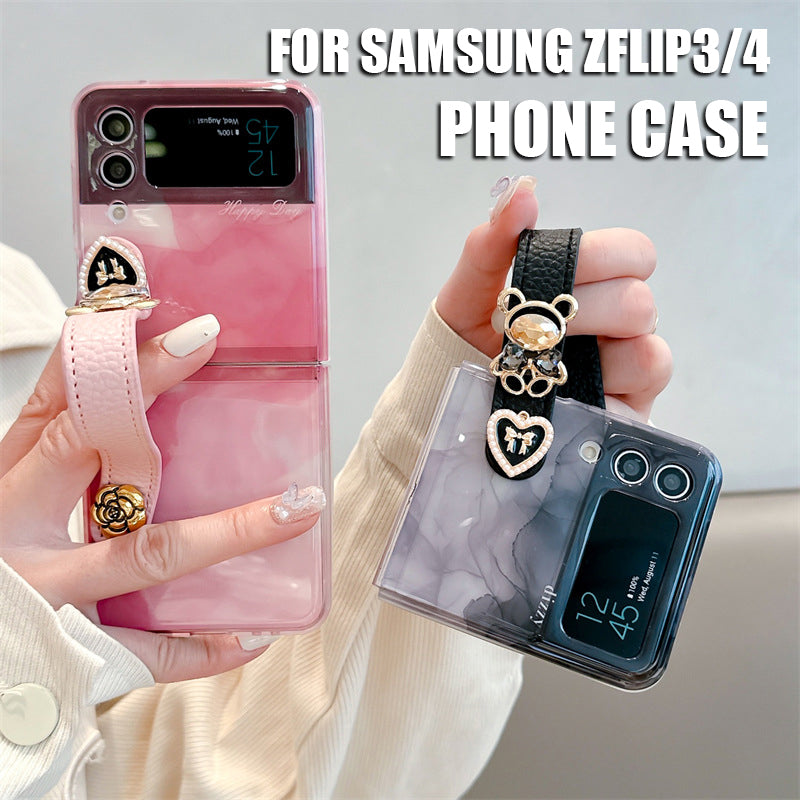 (image for) 💥50% Off Latest Styles For 2023 Today Only💥Care Bear Is Suitable For Samsung ZFlip3/4 Wristband Phone Case