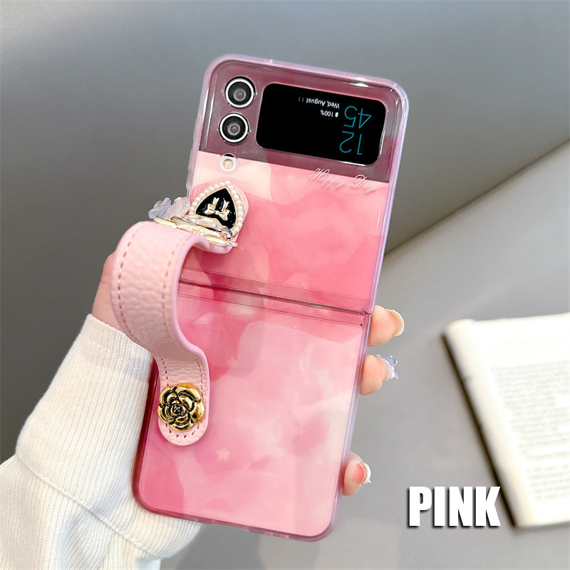 (image for) 💥50% Off Latest Styles For 2023 Today Only💥Care Bear Is Suitable For Samsung ZFlip3/4 Wristband Phone Case