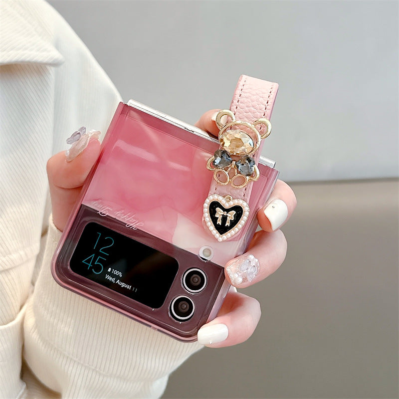 (image for) 💥50% Off Latest Styles For 2023 Today Only💥Care Bear Is Suitable For Samsung ZFlip3/4 Wristband Phone Case