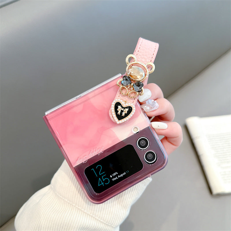 (image for) 💥50% Off Latest Styles For 2023 Today Only💥Care Bear Is Suitable For Samsung ZFlip3/4 Wristband Phone Case