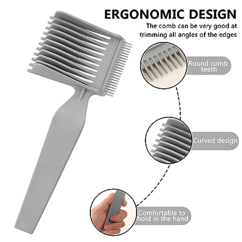 (image for) Men's Barber Comb Gradient Comb Oil Head Caliper Comb Long Handle Pusher Comb