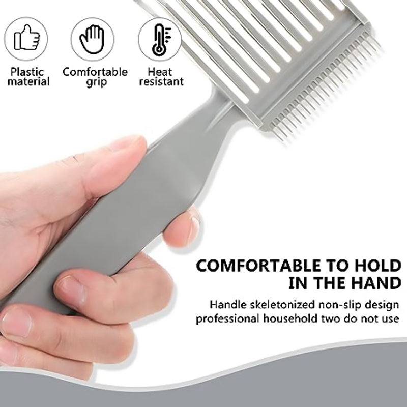 (image for) Men's Barber Comb Gradient Comb Oil Head Caliper Comb Long Handle Pusher Comb