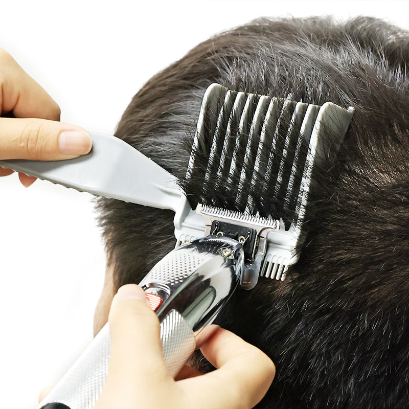 (image for) Men's Barber Comb Gradient Comb Oil Head Caliper Comb Long Handle Pusher Comb