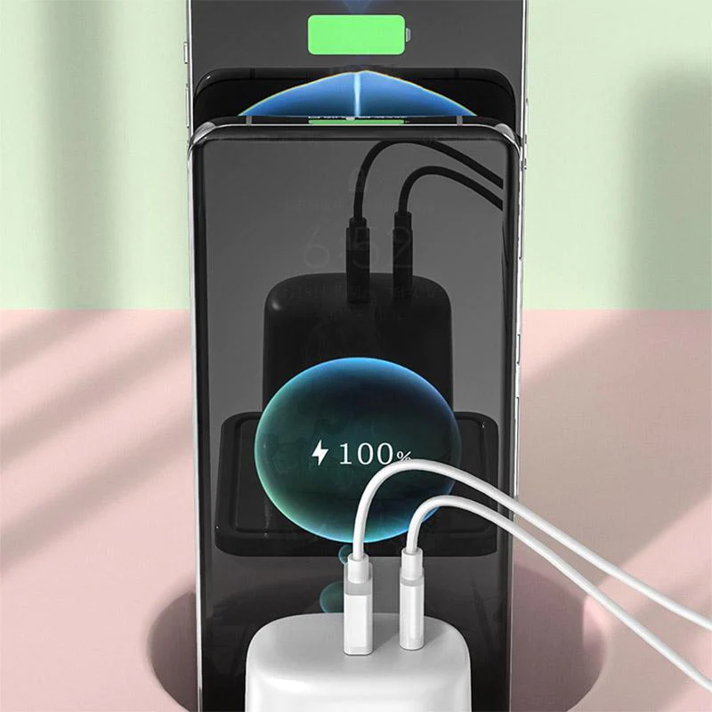 (image for) Foldable dual-hole fast charging charging head