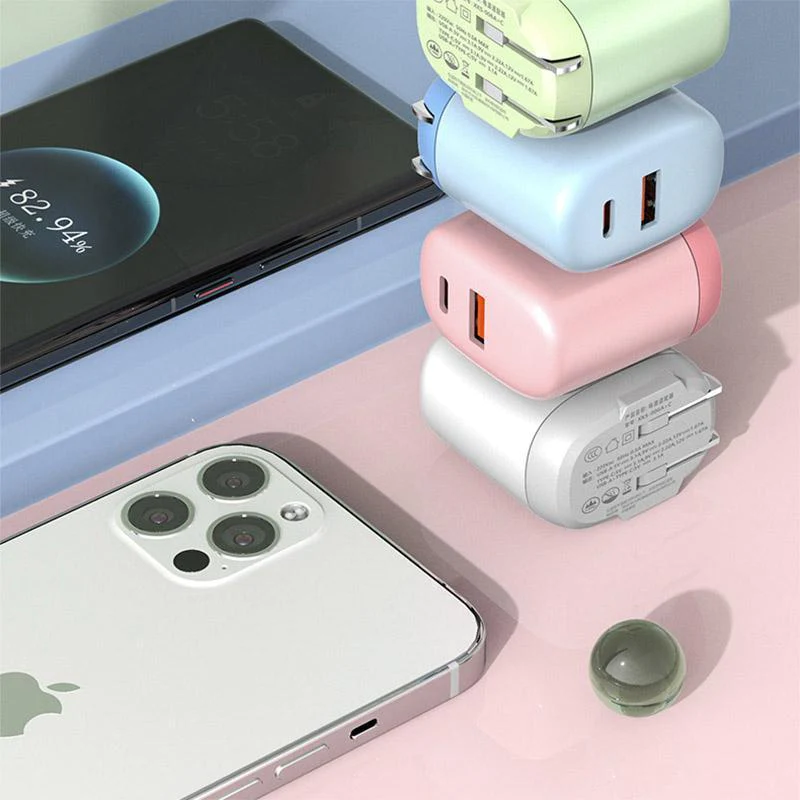 (image for) Foldable dual-hole fast charging charging head