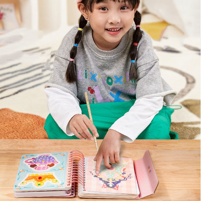 (image for) Hand-painted DIY Cartoon Sticker Book With Various Playing Methods