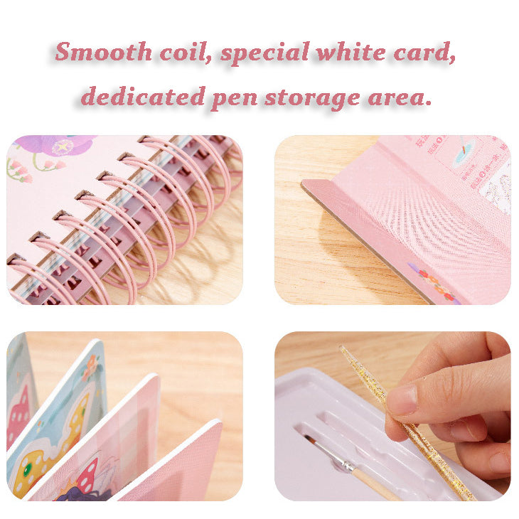 (image for) Hand-painted DIY Cartoon Sticker Book With Various Playing Methods