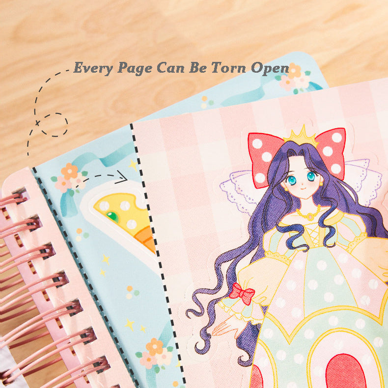 (image for) Hand-painted DIY Cartoon Sticker Book With Various Playing Methods