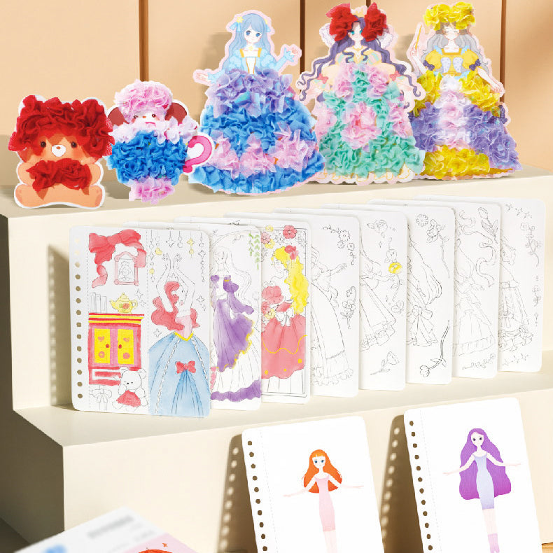 (image for) Hand-painted DIY Cartoon Sticker Book With Various Playing Methods