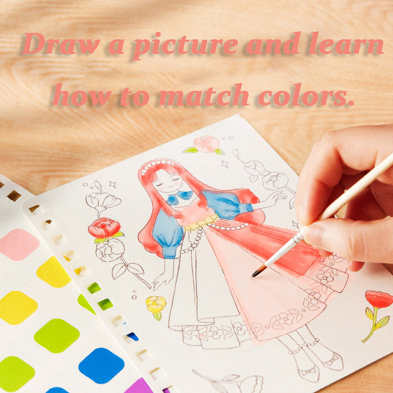 (image for) Hand-painted DIY Cartoon Sticker Book With Various Playing Methods