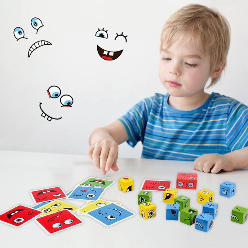 (image for) ⏰Hot Sale-30% OFF 👼-3D expression change face building blocks toy