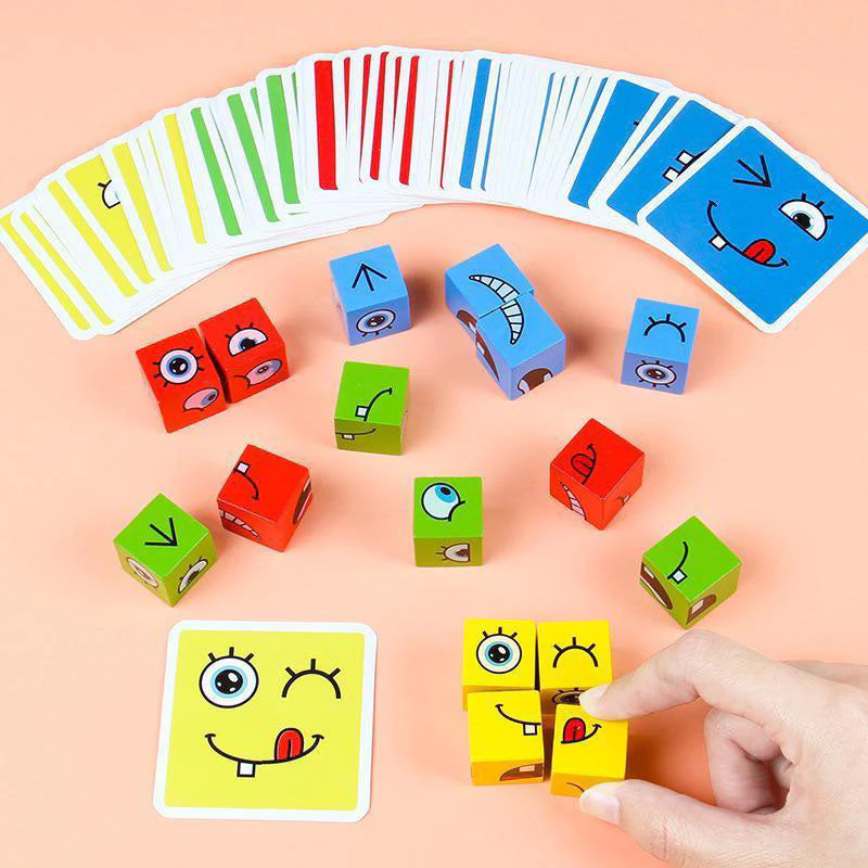 (image for) ⏰Hot Sale-30% OFF 👼-3D expression change face building blocks toy