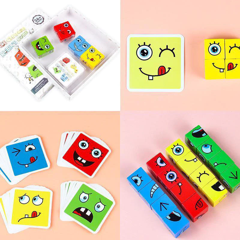 (image for) ⏰Hot Sale-30% OFF 👼-3D expression change face building blocks toy