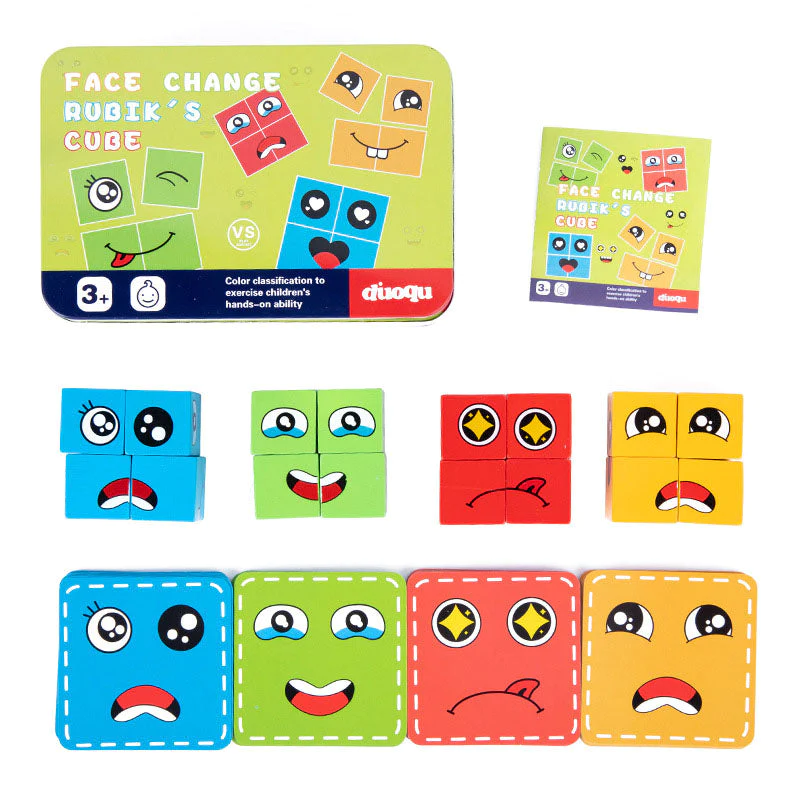(image for) ⏰Hot Sale-30% OFF 👼-3D expression change face building blocks toy