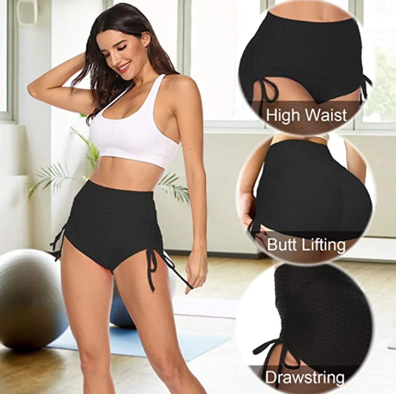 (image for) 💕LAST DAY 49% OFF -🔥Summer Jacquard Sexy Hip Yoga Pants