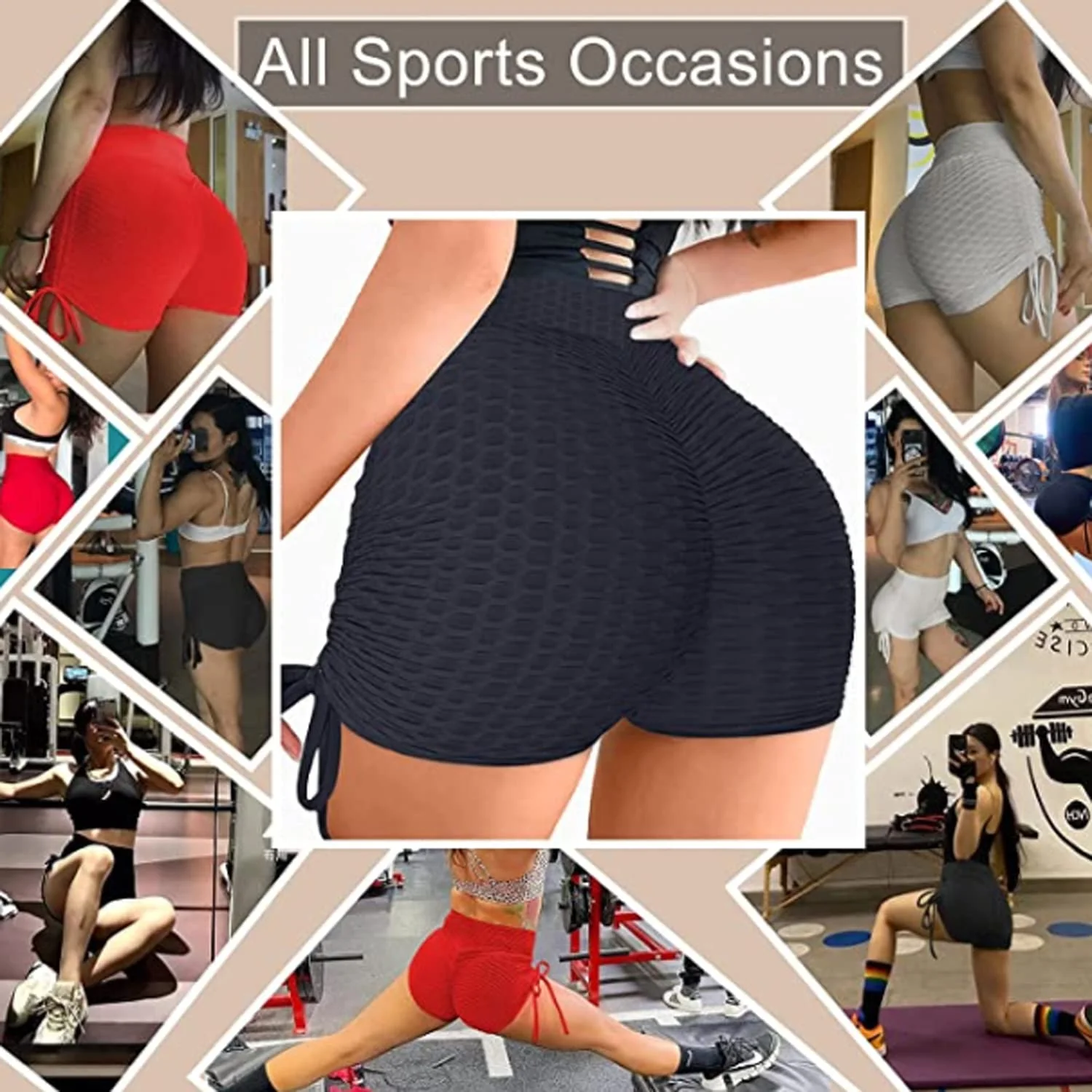 (image for) 💕LAST DAY 49% OFF -🔥Summer Jacquard Sexy Hip Yoga Pants