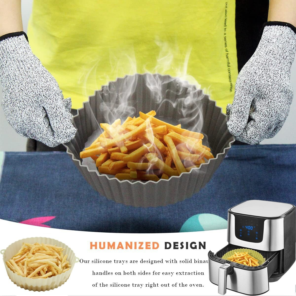 (image for) 🔥Hot Sale🔥Air Fryer Silicone Baking Tray