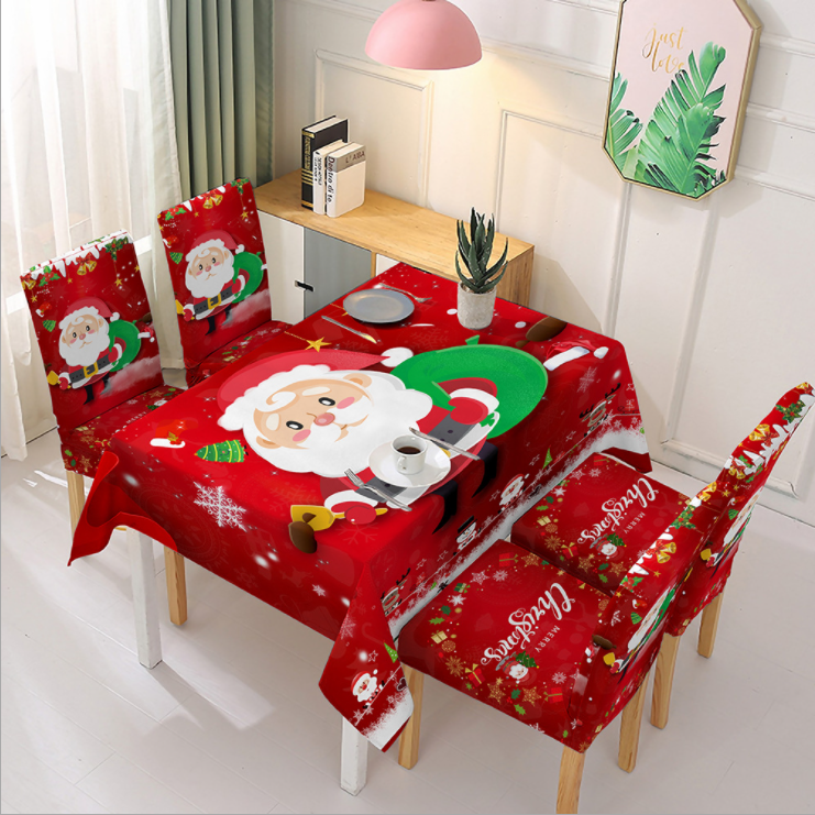 (image for) Christmas Tablecloth And Chair Cover