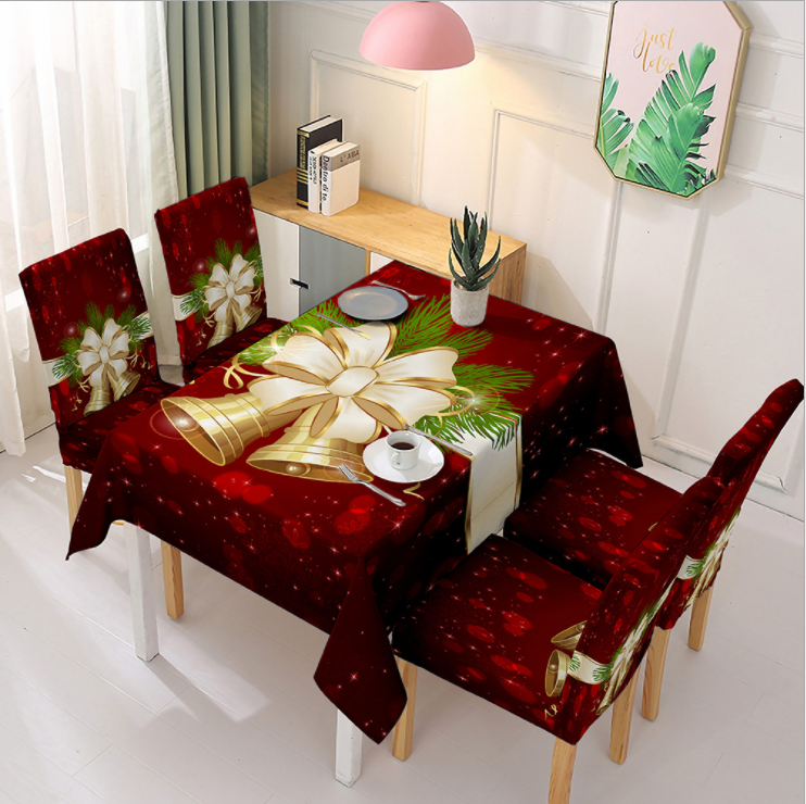 (image for) Christmas Tablecloth And Chair Cover