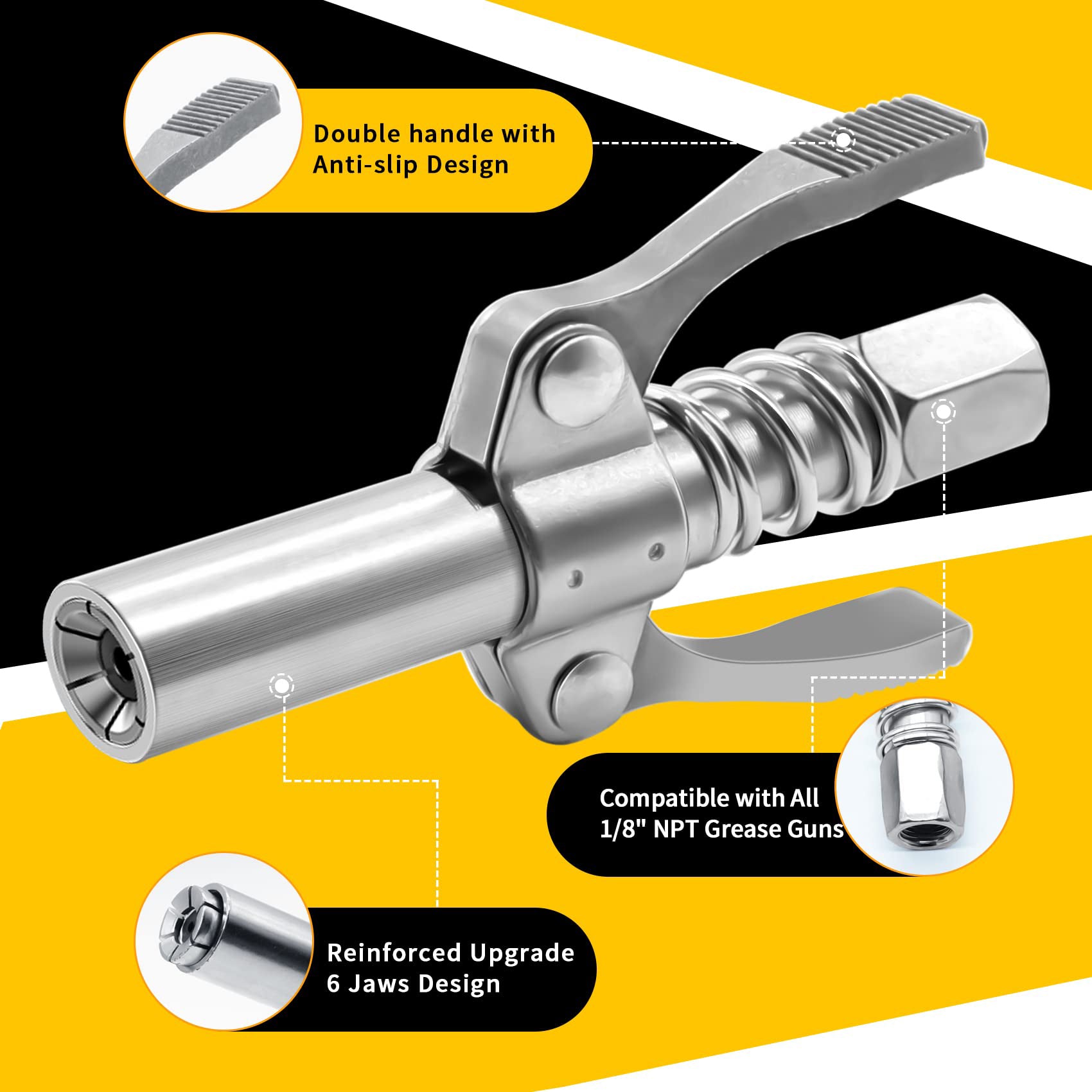 (image for) Double Handle Locking Pliers Type Oil Injection Nozzle Double Handle Gear High-Pressure Oil Injection Nozzle