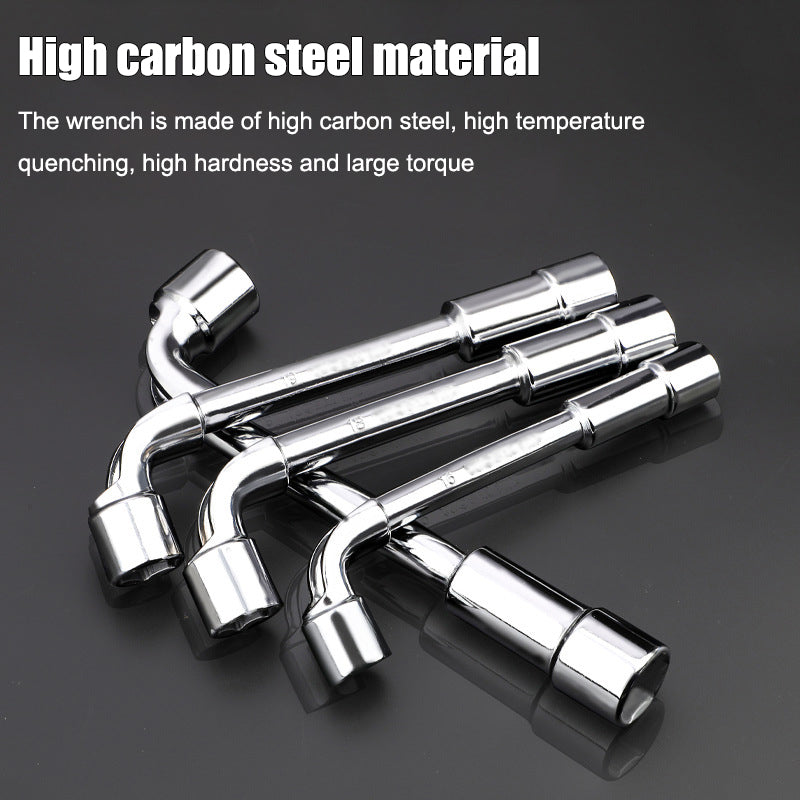(image for) Hardware Tool Perforation Wrench L-Shaped Elbow Socket Wrench 7-Shaped Milling Mouth Wrench
