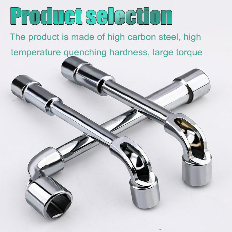 (image for) Hardware Tool Perforation Wrench L-Shaped Elbow Socket Wrench 7-Shaped Milling Mouth Wrench