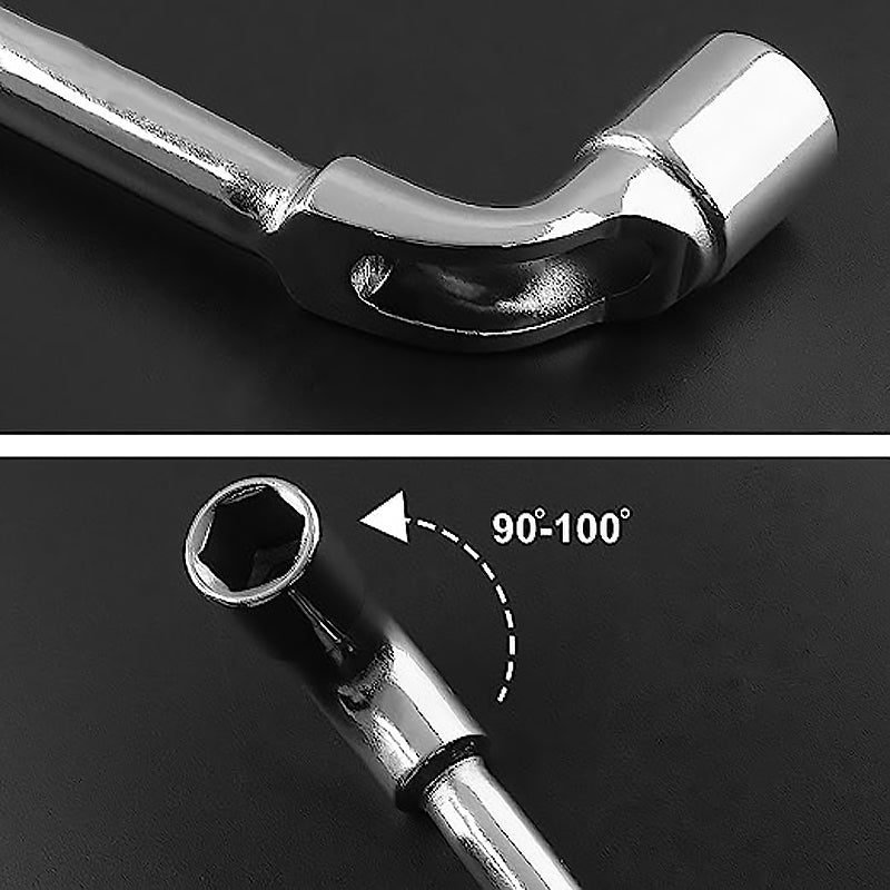 (image for) Hardware Tool Perforation Wrench L-Shaped Elbow Socket Wrench 7-Shaped Milling Mouth Wrench