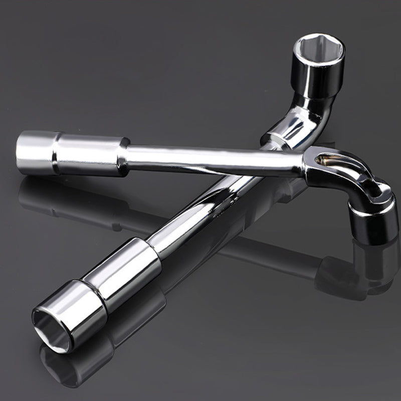 (image for) Hardware Tool Perforation Wrench L-Shaped Elbow Socket Wrench 7-Shaped Milling Mouth Wrench